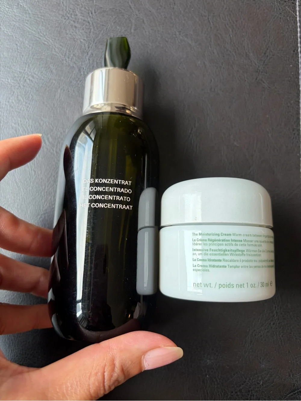La Mer lamer bottle jar containers the concentrate & cream